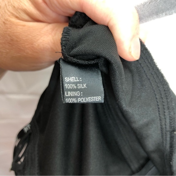 Betsey Johnson black beaded tiered mini dress little black dress party - Picture 5 of 8